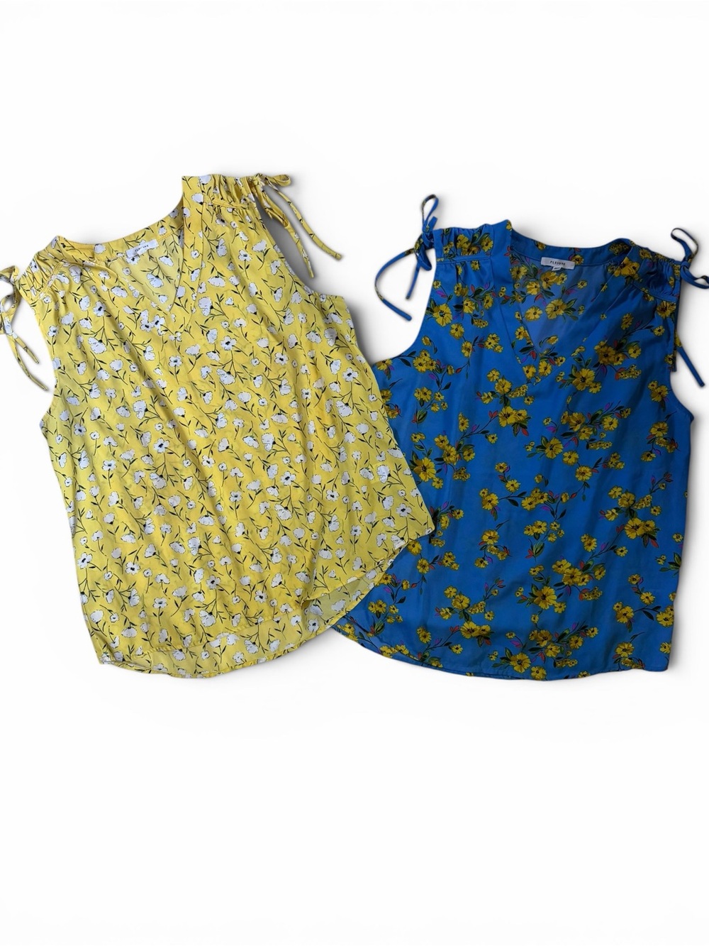 Pleione Floral Sleeveless Blouse Bundle Size M (2 Tops)